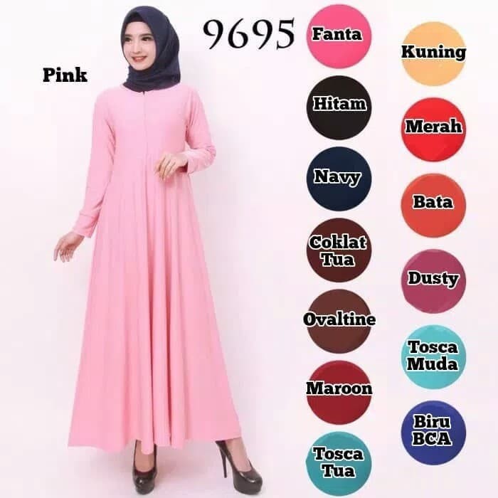 TERBARU Gamis Jersey / Gamis Polos / Gamis Busui Rok Payung /Baju Gamis Wanita ORIGINAL
