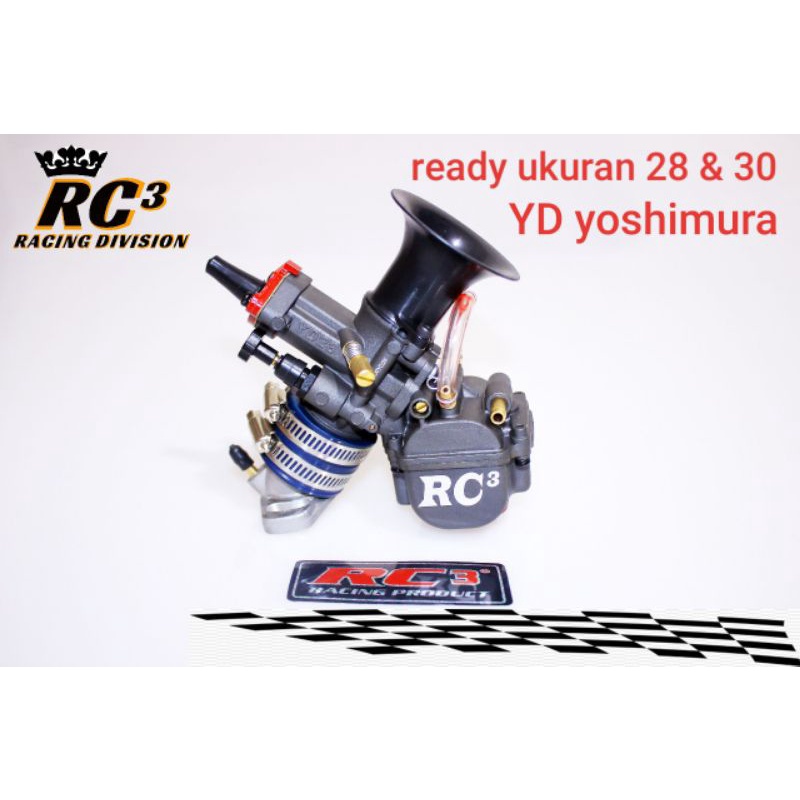 Karburator Karbu Karbulator RC3 Tipe YD Yoshimura Ukuran 28 dan 30 universal untuk mesin tidur