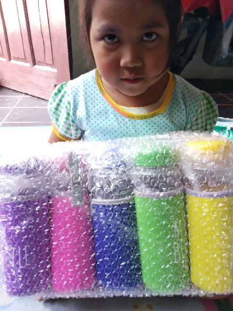 Botol Minum / Bening 13 Warna Sarung Busa / Logo Bpa Free/ Anti Pecah & Tahan Air Panas L1003