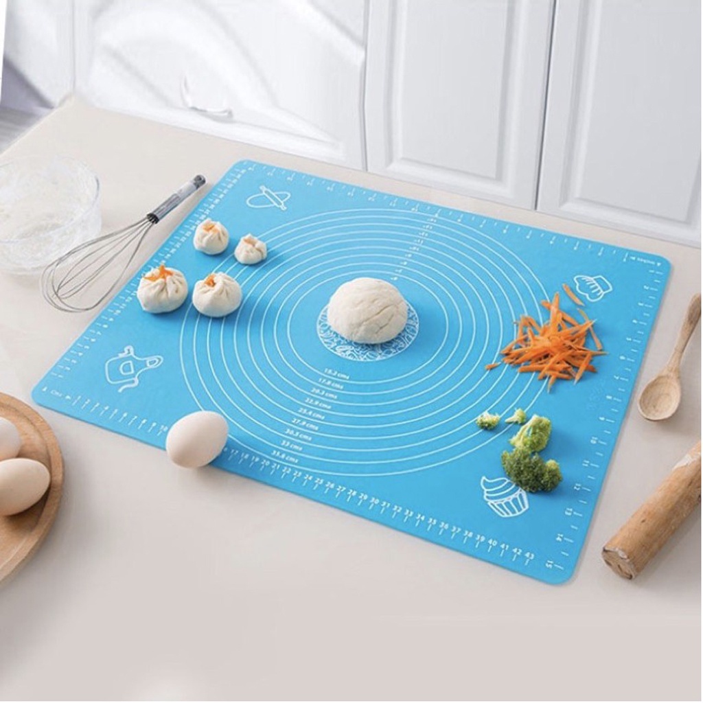 INDOMINI  R756 Alas adonan Rolling dengan Silikon Anti-Lengket Baking Mat Untuk Fondant Kue Pastry Silicone tatakan 50x40cm