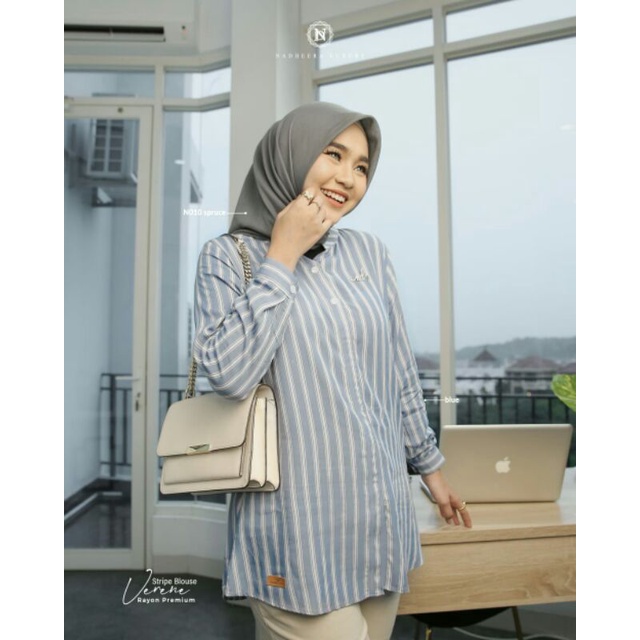 VERENE STRIPE BLOUSE NADHEERA LUXURY
