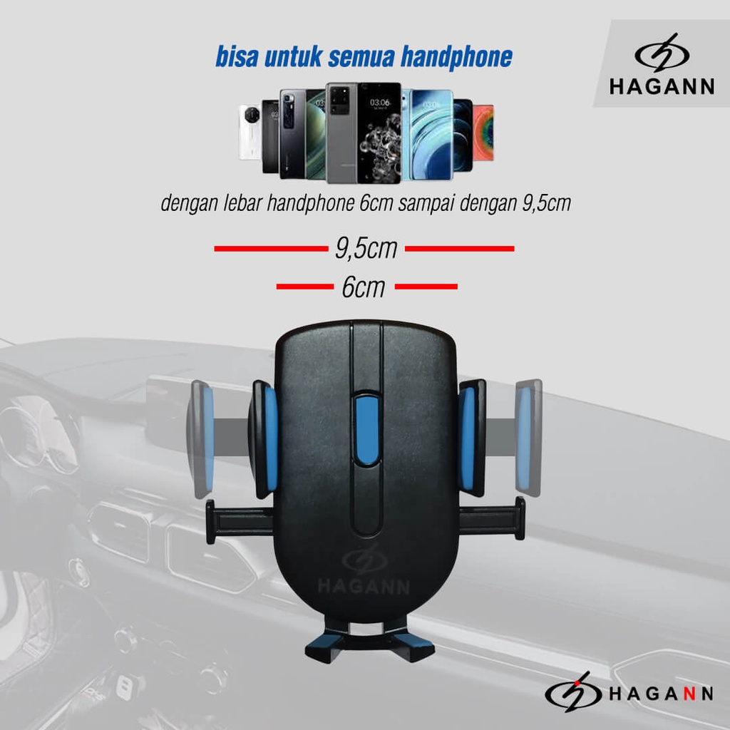 HAGANN CHO-1201 Holder HP Mobil Dashboard | Car Phone Stand Di Kaca | Dudukan HP Di Mobil – Garansi 1 Tahun