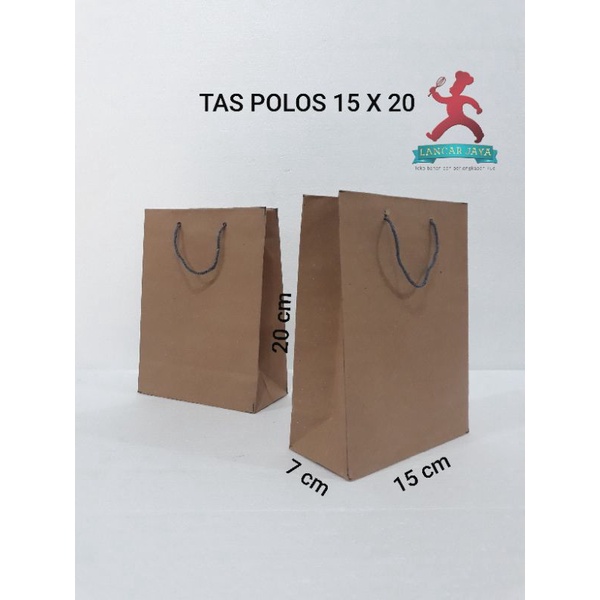 

Tas Kertas/ Tas Polos 15x20/ Paper Bag Coklat (12pcs)