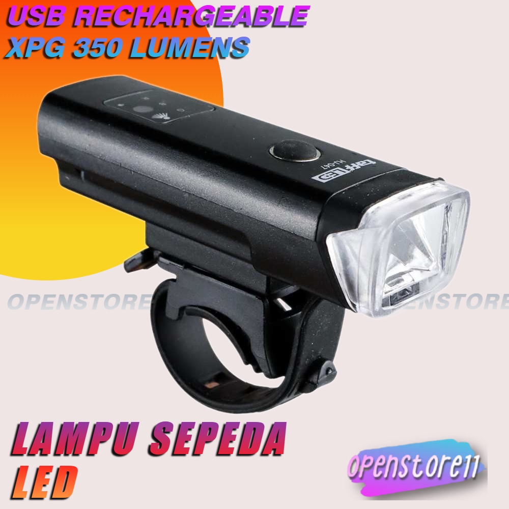 Lampu Sepeda LED USB Rechargeable XPG 350 Lumens