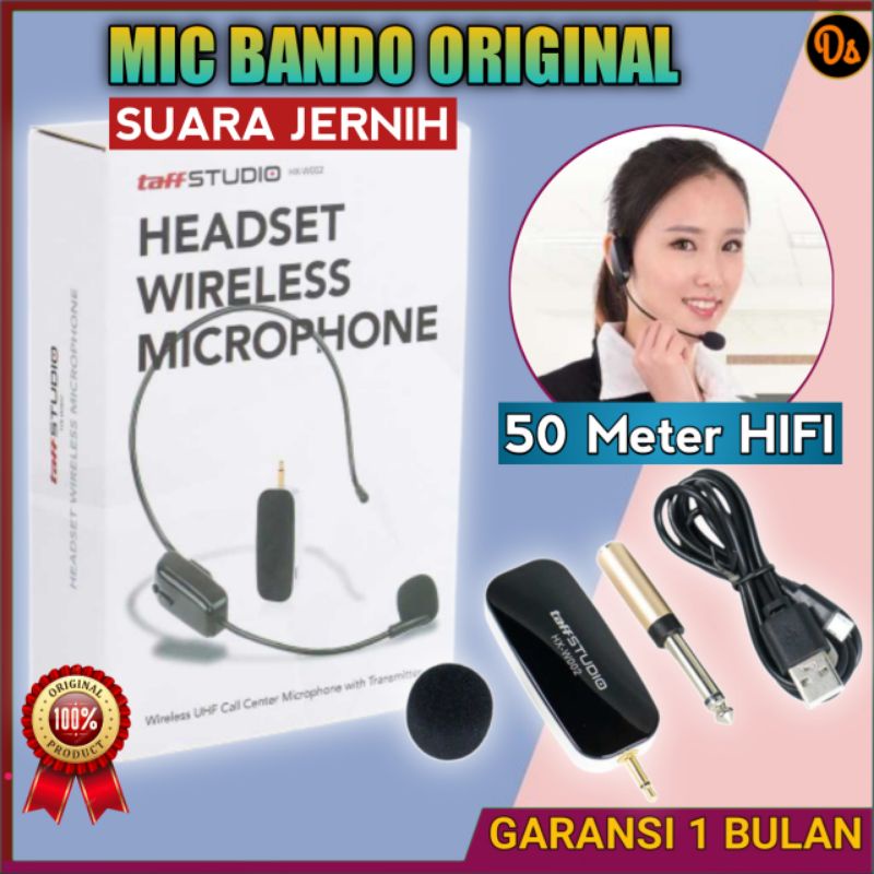 Jual ORIGINAL Mic imam masjid Mic bando Wireless UHF Call Center Mic