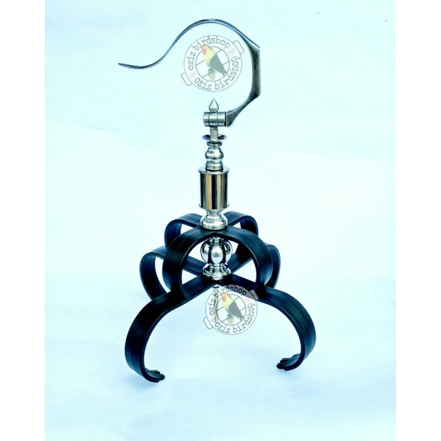 Fullset Mahkota/Cakram Sangkar Burung Hitam Polos dengan Gantungan BNR + Pion Stainless + Bawahan