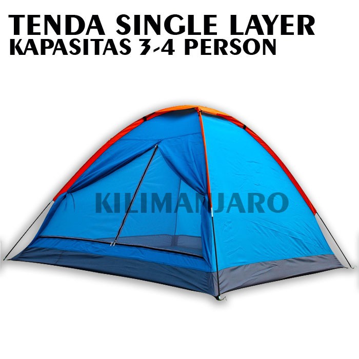 Tenda Single Layer Tenda Camping Kapasitas 4 Person