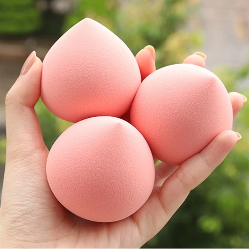 [1Pc Soft Peach-Shaped Makeup Sponge Blender] [Latex-Free Foundation Blending Sponge] [Cosmetic Puff For Applying Powder,Cream,Liquid]