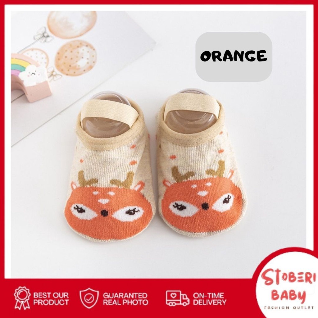 PUNCAK 3.3 stoberi baby -  KOREAN PETS Kaos Kaki Bayi Anak Laki Laki Perempuan Import Berkualitas newborn - 12 Bulan