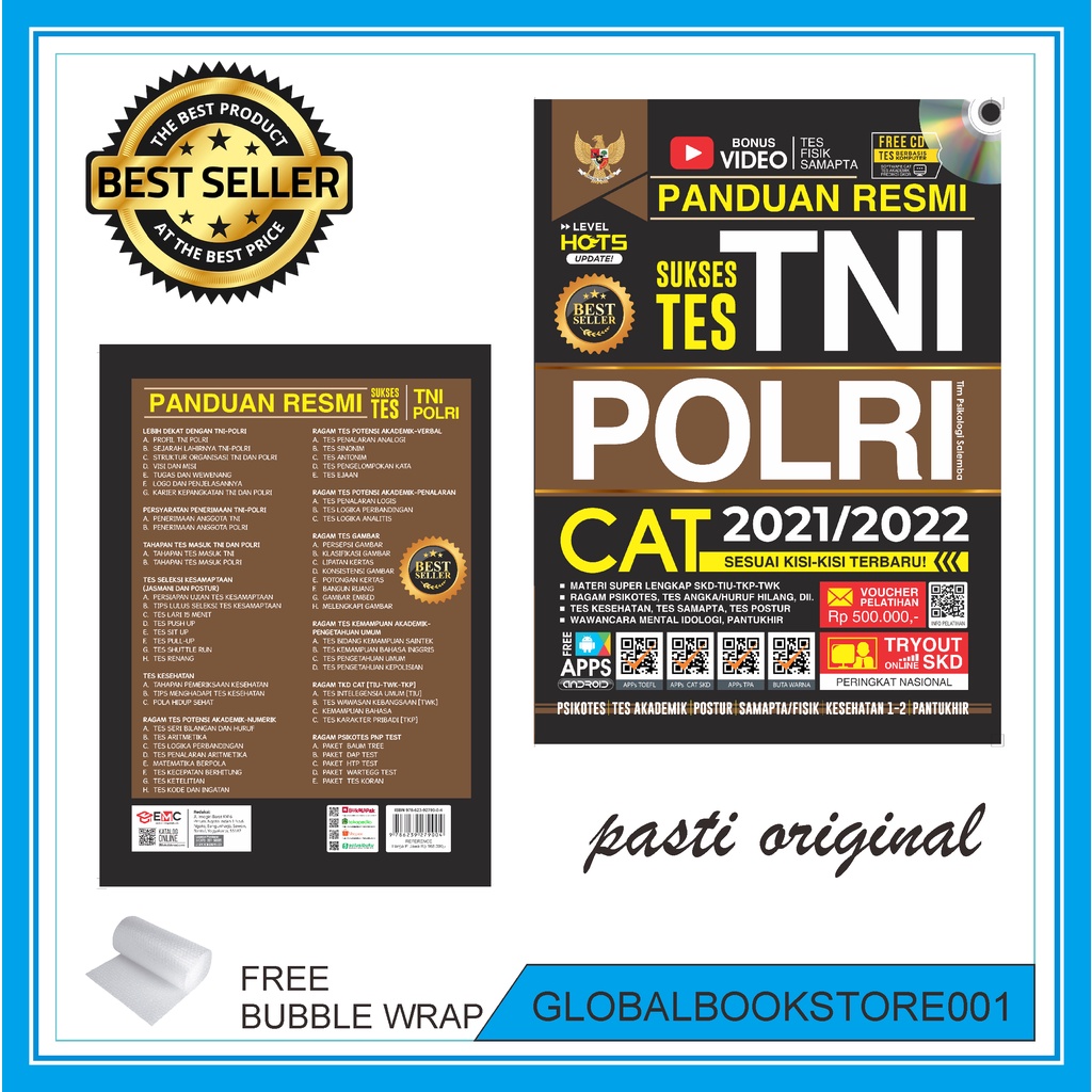 BUKU TNI POLRI 2022 PANDUAN RESMI SUKSES TES TNI POLRI 2021-2022