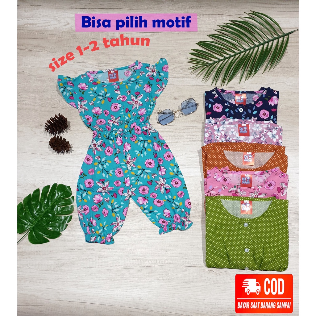 Jumpsuit Anak Perempuan Panjang 1-2 Tahun