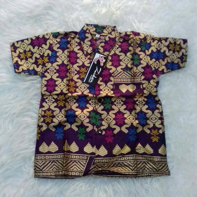 Seragam hem batik anak murah Kemeja batik prada anak