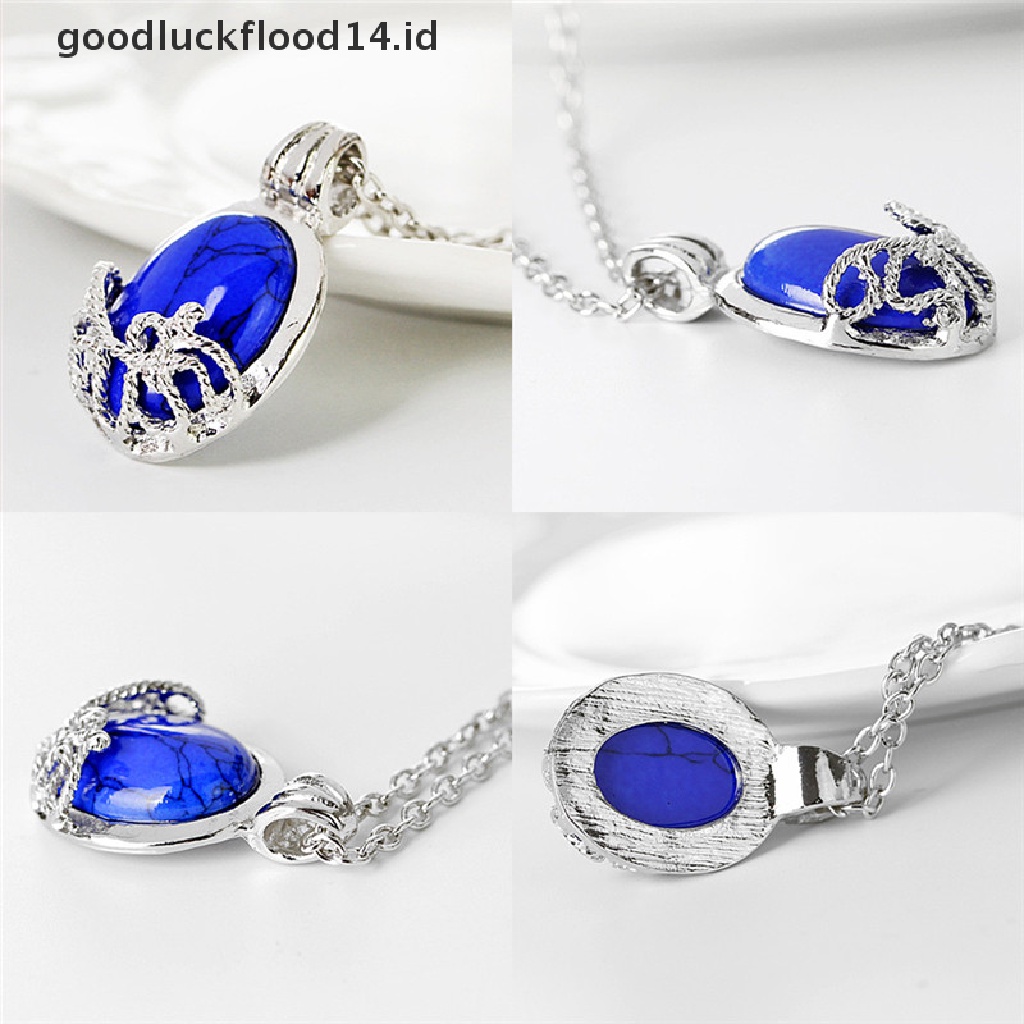 [OOID] Film The Vampire Diaries Katherine Fashion Anti-sunlight Lapis Lazuli Pendant Necklace ID