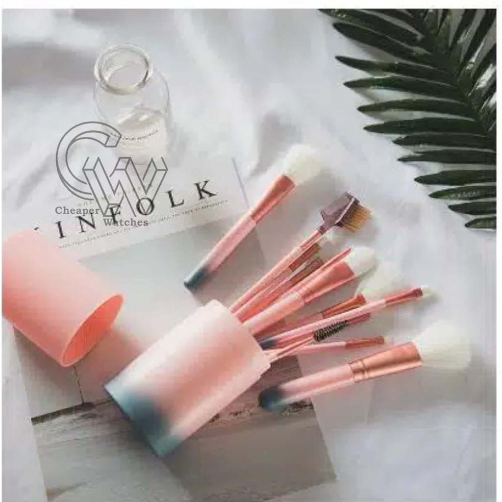 Cheaper-Kuas Make Up Tabung 12pcs Make Up Brush 12 Set In 1 Tube Import Murah