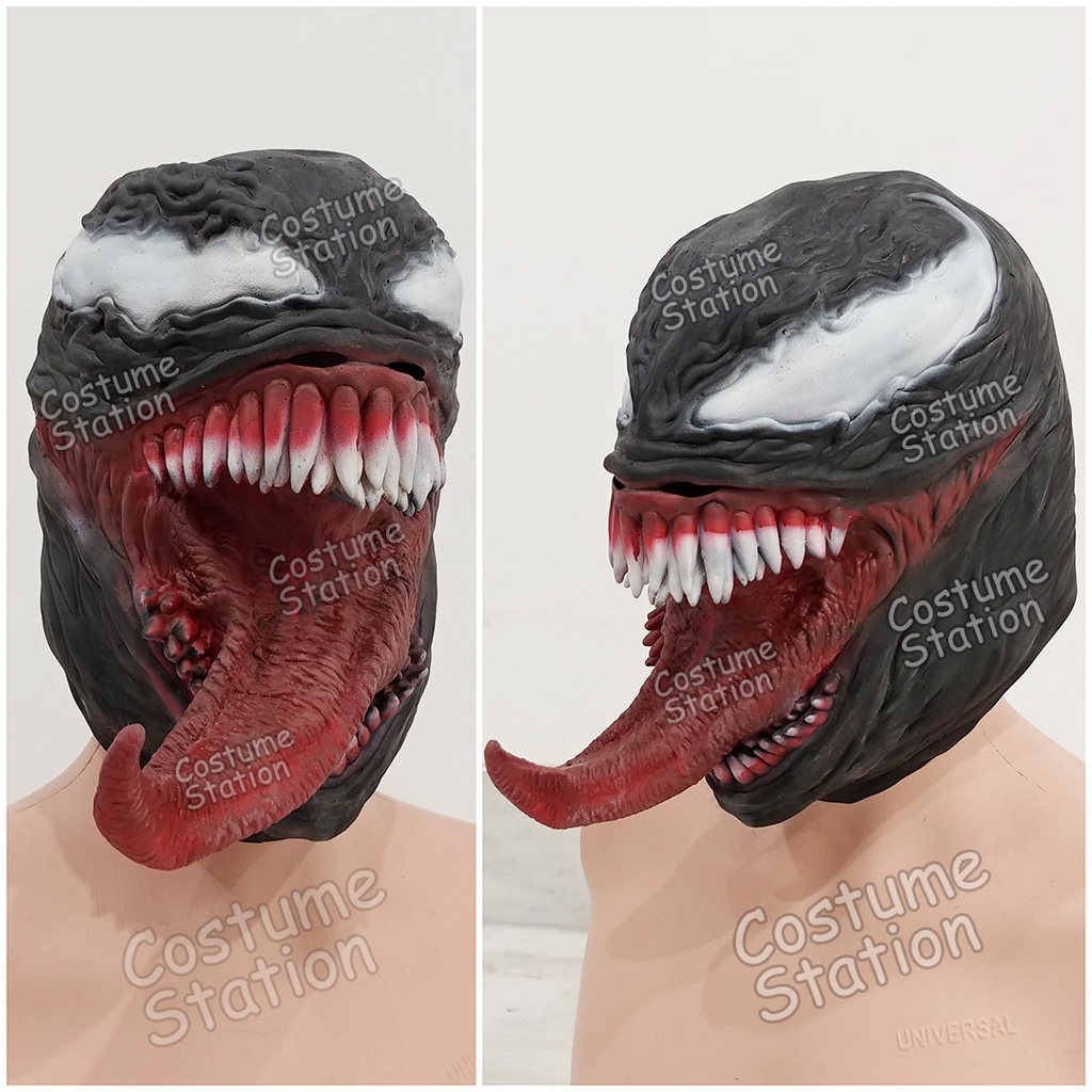 Topeng Venom / Mask Latex Setan Hantu Aksesoris Pesta Halloween