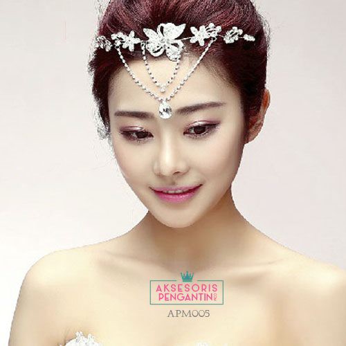 [STOK TERBATAS] TIARA PENGANTIN AKSESORIS RAMBUT MAHKOTA PENGANTIN HEADPIECE APM005