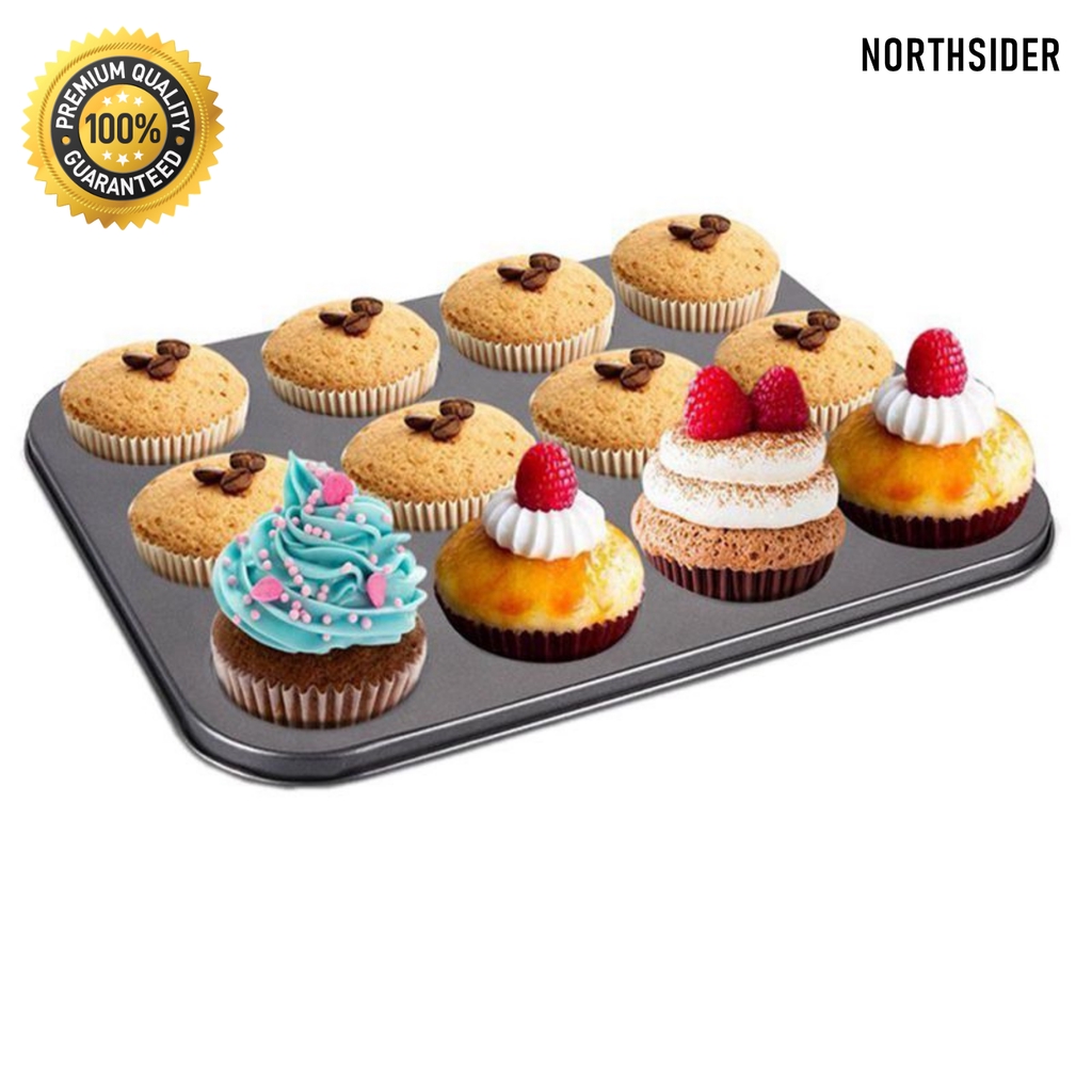 LOYANG CUPCAKE MUFFIN PAN 12 PCS NON STICK ANTI LENGKET