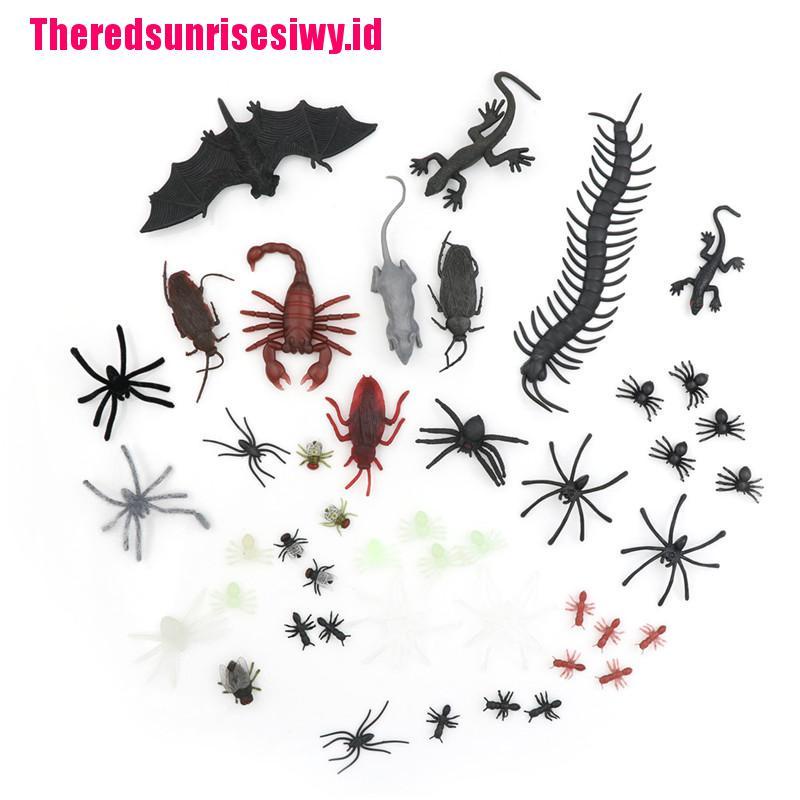 【Theredsunrisesiwy.id】44pcs Mixed Insect Reptile Scorpion Mouse Model Kids Bag gift Novelty Animal Toy