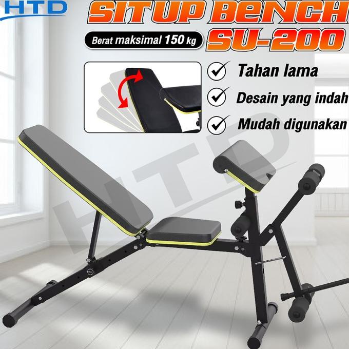 SIT UP BENCH MODEL SU 200 BLACK - ALAT SIT UP