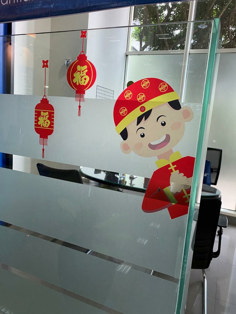 Kmk Stiker Kaca Imlek Wallsticker Imlek Sticker Dinding Kaca Tembok Keramik Chinese New Year