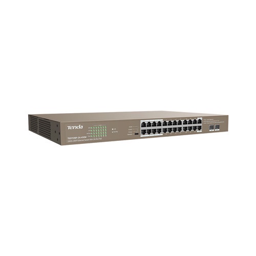 Tenda TEG1126P-24-410W 24GE 2SFP Ethernet Switch With 24-Port PoE