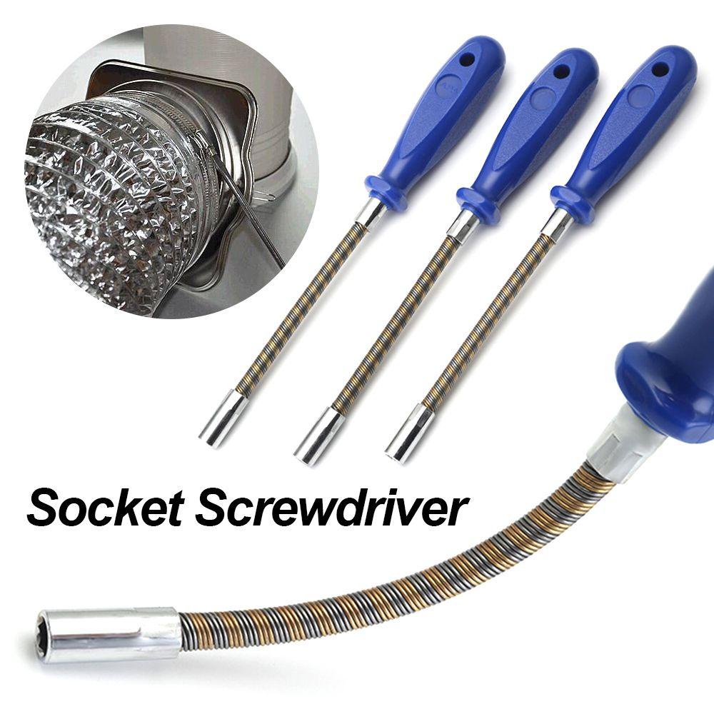 Populer Obeng Soket Dapat Ditekuk Non-slip Screwdriver Wrench Hand Tools