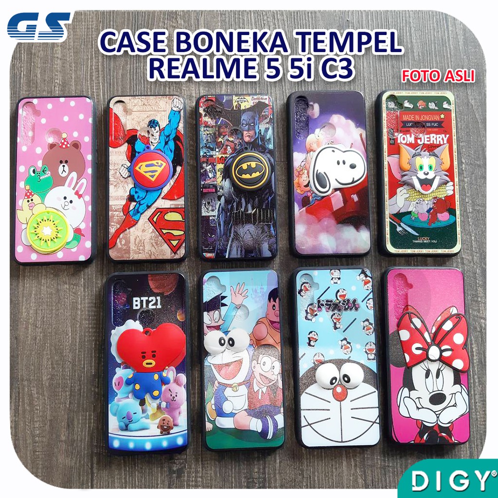 Case Boneka Tempel  Realme C11 A8 A31 A52 A72 A92 A91 F15 Realme 6 A12 A5S A7 A1K C2 REALME C3 5 5i A37 NEO 9 A3S A5