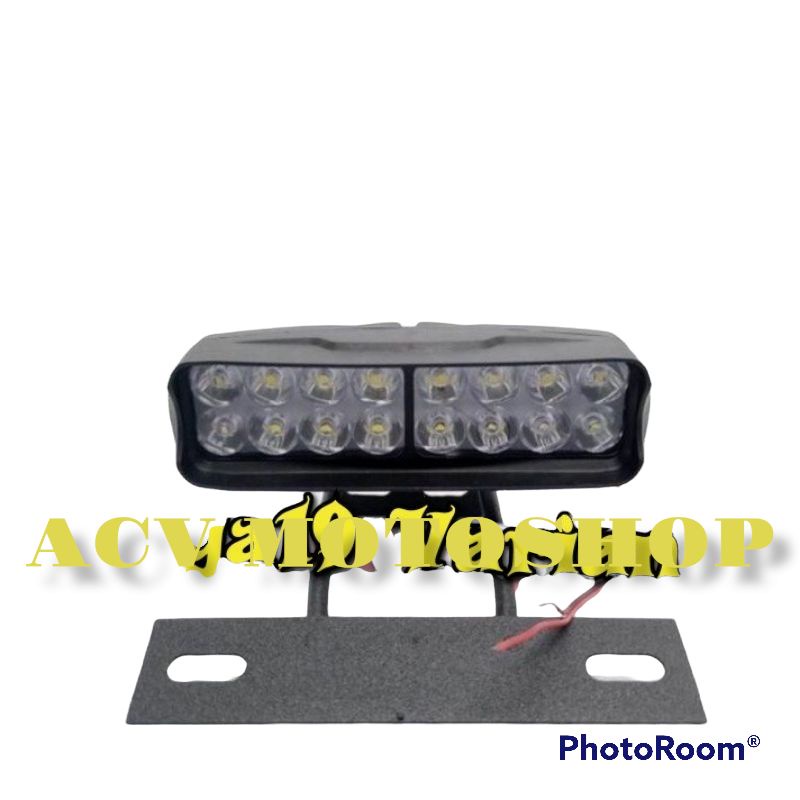 Lampu Depan Led Rx king Rxking - Lampu tembak sorot 16Mata Plus dudukan plat nopoL BREKET LAMPU