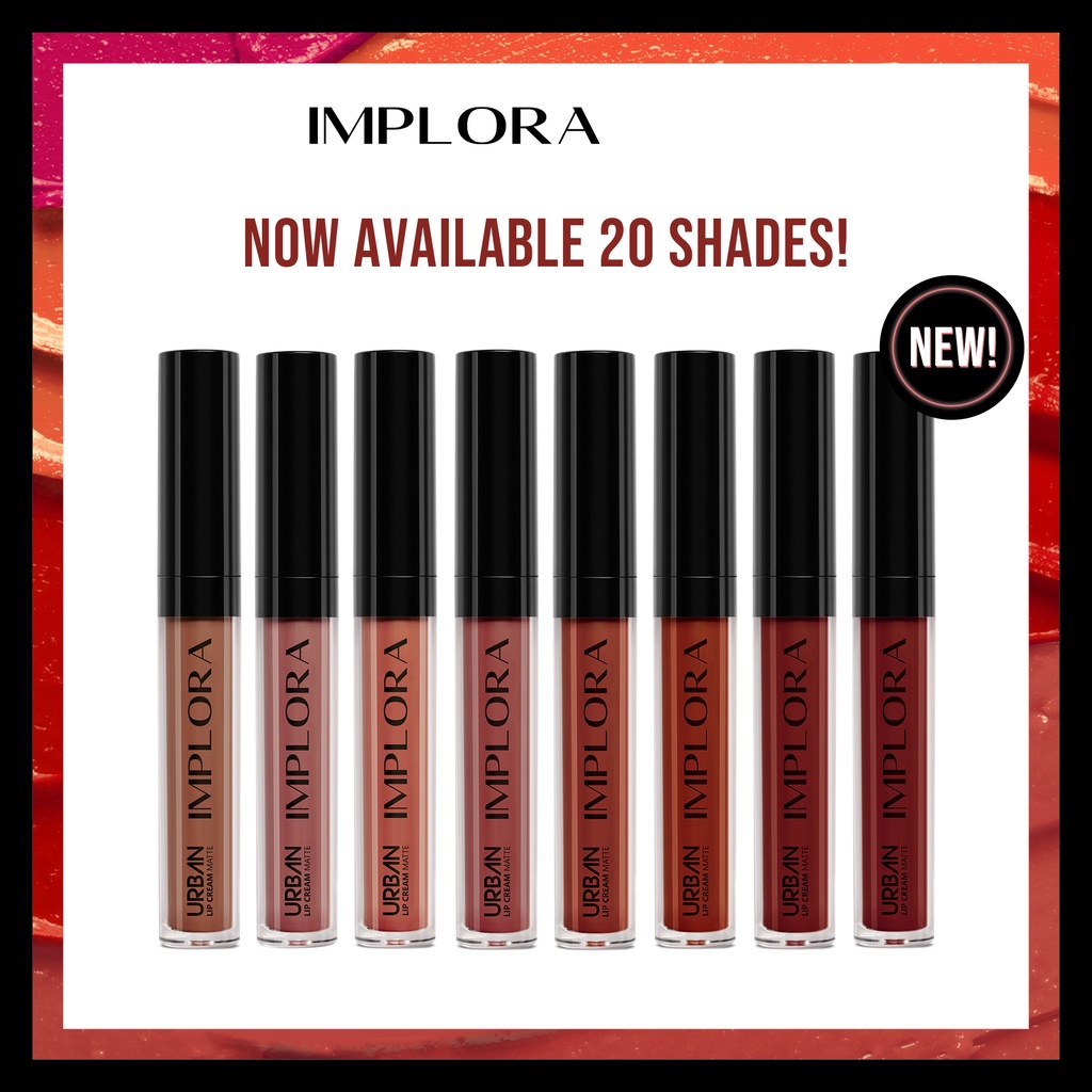 IMPLORA ✔️BPOM Urban Lip Cream Matte Velvet ( lipcream Lipstick Lipstik )