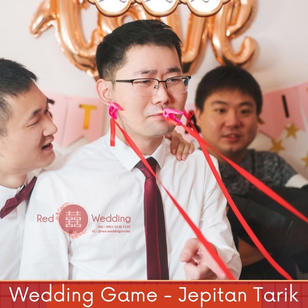 Jepitan Tarik Wedding Game Permainan Accessoris Funny challenge Pengantin Groom Bride