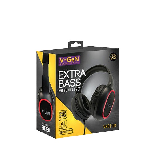 Headset Gaming V-GeN VHD1-04 Wired Headphone Extra Bass VGEN Gaming