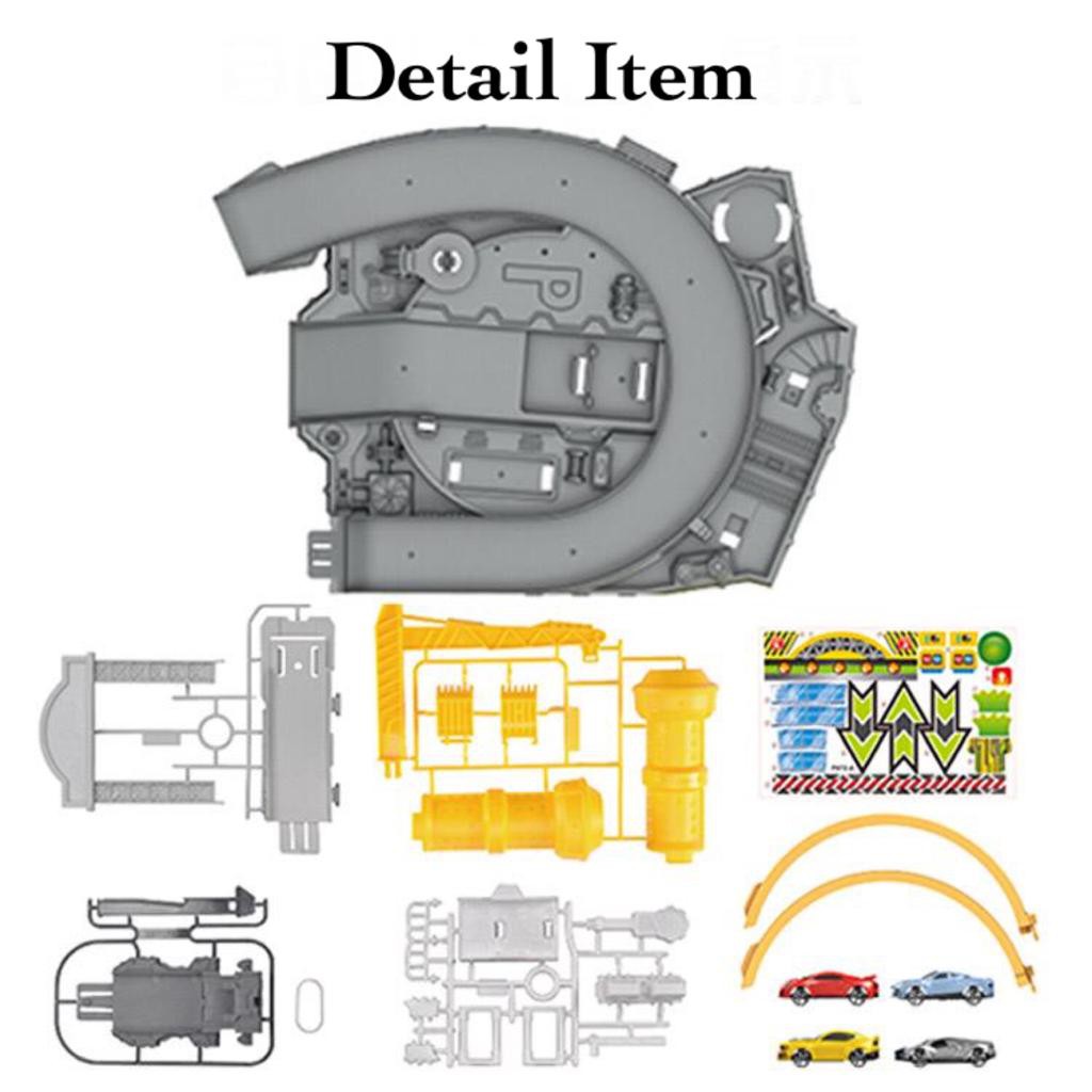 [MS]Mainan Anak Mobil Track Konstruksi Set Dock Tempat Reparasi