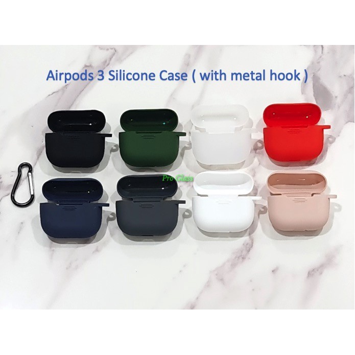 Silicone Case for Airpods 3 Airpod Premium Soft TPU with Metal Hook