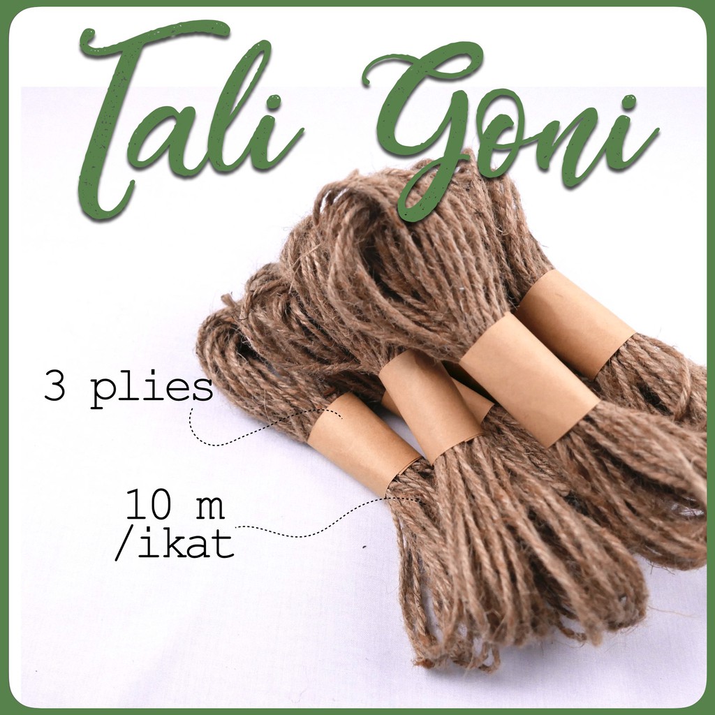 

TALI GONI RAMI DEKORASI 3 PLY PANJANG 10 M RAMI RUSTIC ROPE DIY