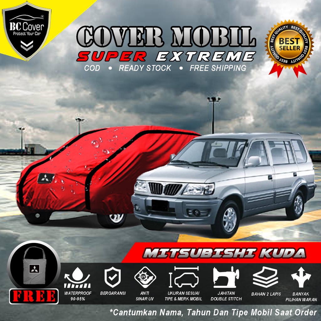 Body Cover Mobil Mitsubishi Kuda Outdoor Waterproof / Sarung Mobil Kuda Grandia Waterproof / Selimut Tutup Penutup Mantol Kerudung Mantel Mobil Mitsubishi Kuda Grandia Waterproof Outdoor Anti Air