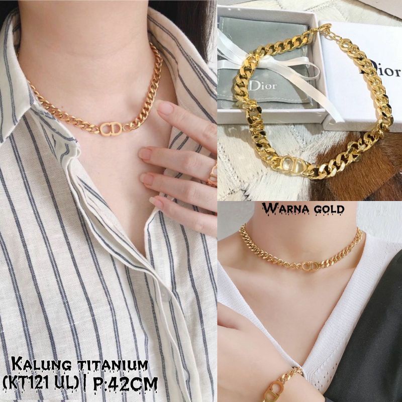(COD) Kalung Rantai CD Lapis Emas