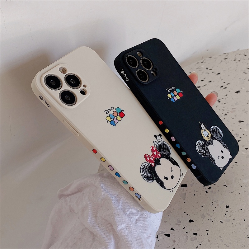 Straight side Disney case iphone 11 12 13 pro max X/Xs max xr 7 8 plus se2020 all-inclusive soft shell anti-fall protective cover