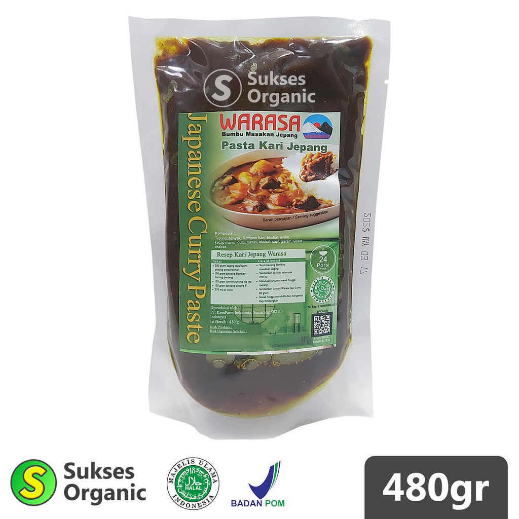 Warasa Japanese Curry Paste 480gr / Kari Bumbu Jepang Halal Non MSG