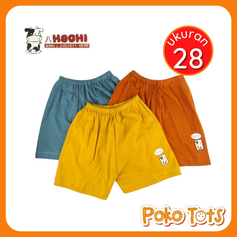 Hachi Celana Pendek Size 28 Warna Bold Celana Bayi dan Anak Segi Polos Warna-Warni WHS