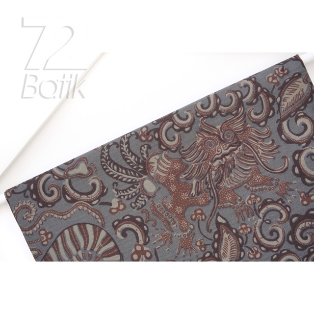 KAIN BATIK KATUN Premium Motif Balian Warna Abu Abu Grey Gray 721826 Cap 72 Jarik Jarit Samping Kebat Panjang Batik Katun Modern Premium Bahan Seragam Batik Pernikahan Kantor Keluarga Murah Kamen Jadi Batik Bali Lembaran