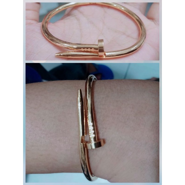 XJ545.Gelang tangan xuping motif paku berlapis emas.