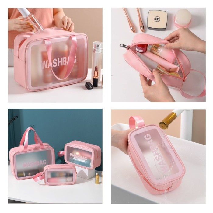 PROMO Tas Kosmetik Toiletry PINK SIZE L