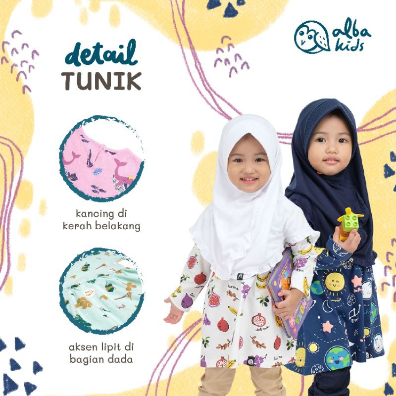 Tunik Anak Alba Kids - Kaos Anak Perempuan Muslim by Afra