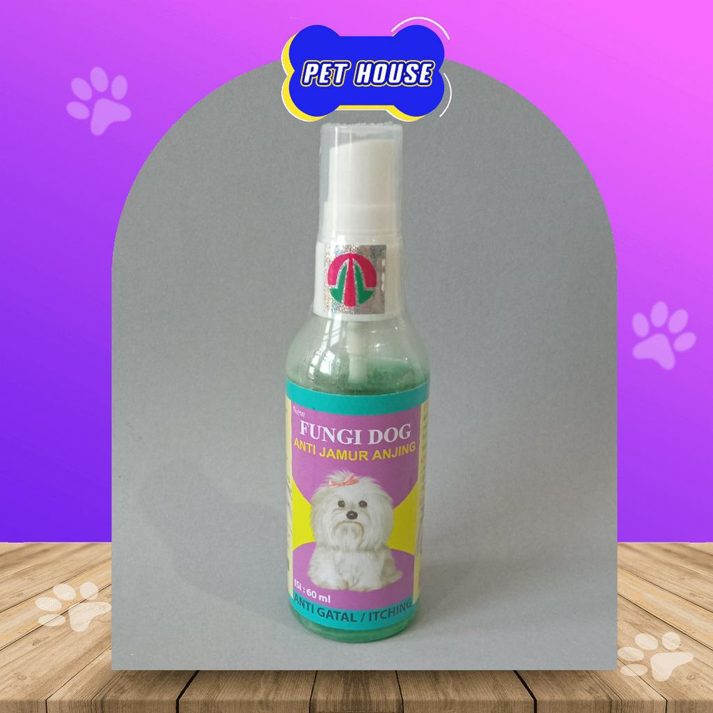 FUNGI DOG SPRAY 60ML - CAIRAN SEMPROT FUNGI GATAL PADA ANJING OBAT ANTI GATAL JAMUR KORENG SCABIES P