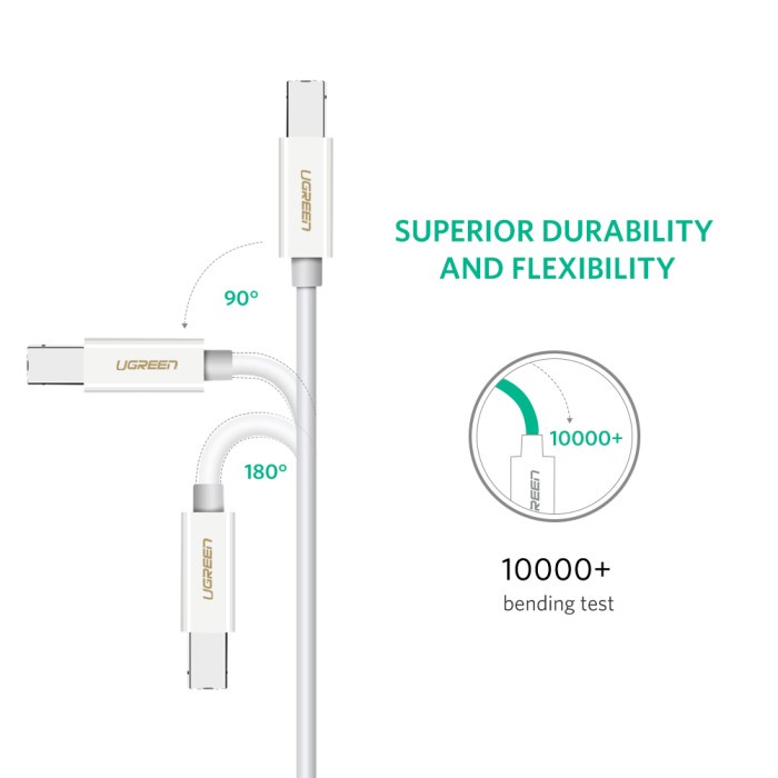 UGREEN Kabel USB-B (Printer) to USB-C 1m, 2m - US241