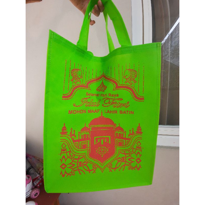 SUPER JUMBO  35Px20Lx45T  TAS KAIN IDUL FITRI  Tas Spunbond Goodie Bag Sembako Parsel Lebaran