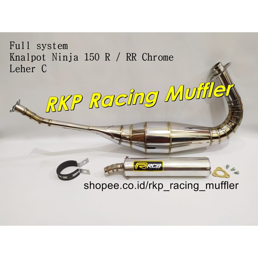Knalpot Ninja 150 R RR SS kolong RCB chrome krom kenalpot racing motor