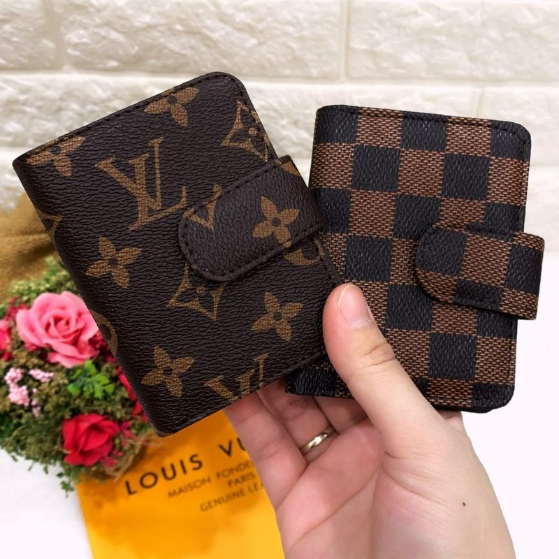 Dompet Kartu LV Dompet Kartu Import Kancing 14 Lembar