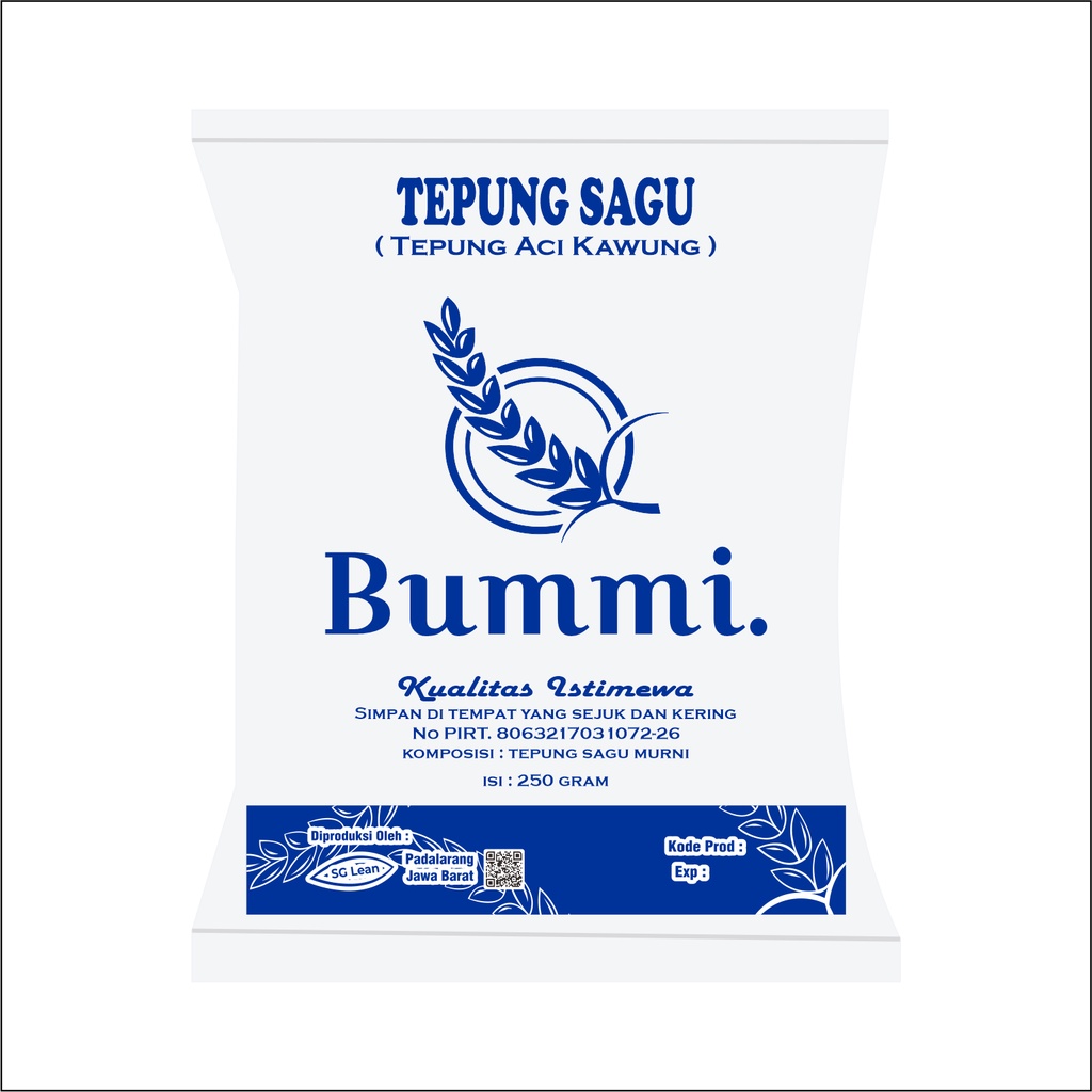 

TEPUNG SAGU AREN / ACI KAWUNG MEREK BUMMI TANNI 250 GRAM
