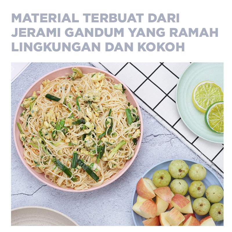 Piring Makan Saji | 20 dan 25 cm Round Plate Piring Saji | Ramah Lingkungan | Biodegradable-1